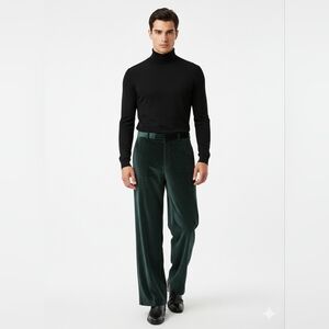 asos DESIGN Luxurious Velvet Wide-Leg Pants - Rich Green